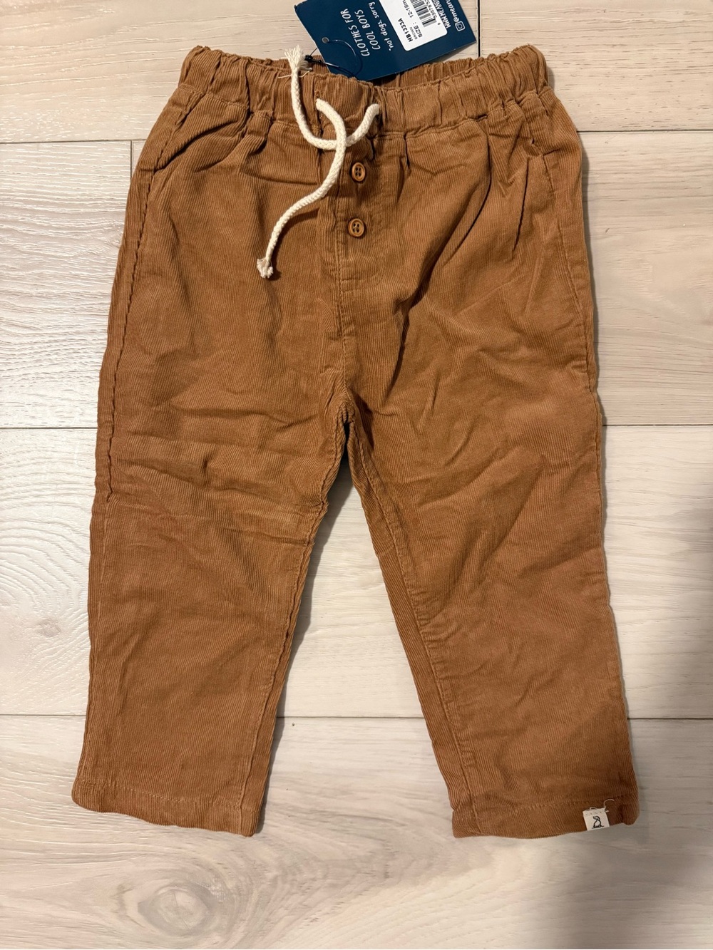 Maisonette - Me & Henry - Toddler Corduroy Drawstring Pants - Brown